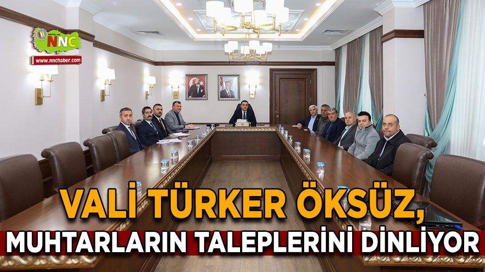 Vali Türker Öksüz, muhtarların taleplerini dinliyor