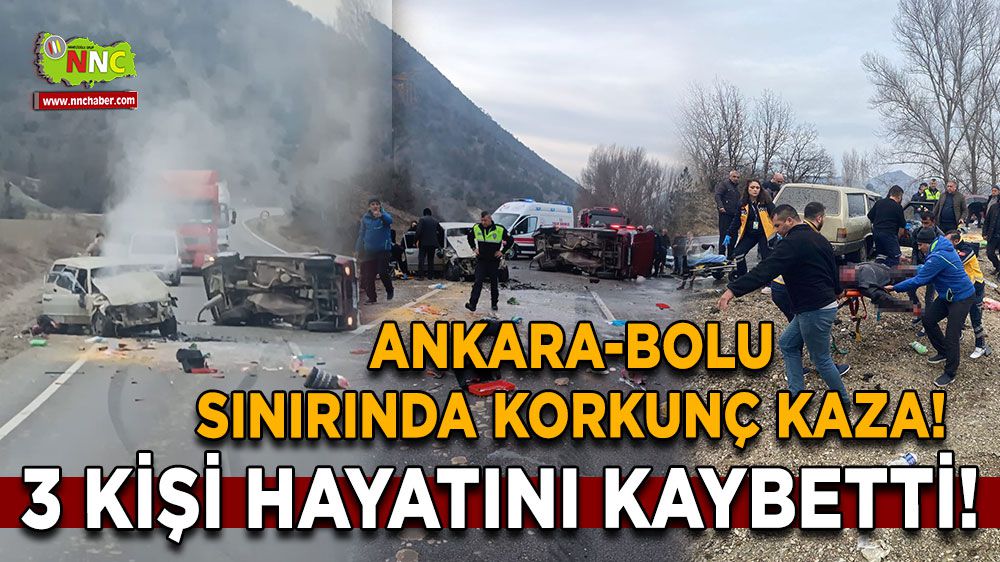 Ankara-Bolu Sınırında Korkunç Kaza! 3 Kişi Hayatını Kaybetti!