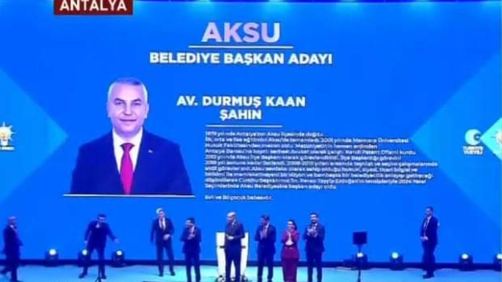 Antalya  Aksu Ak parti Belediye Başkan Adayı  Durmuş Kaan Şahin oldu
