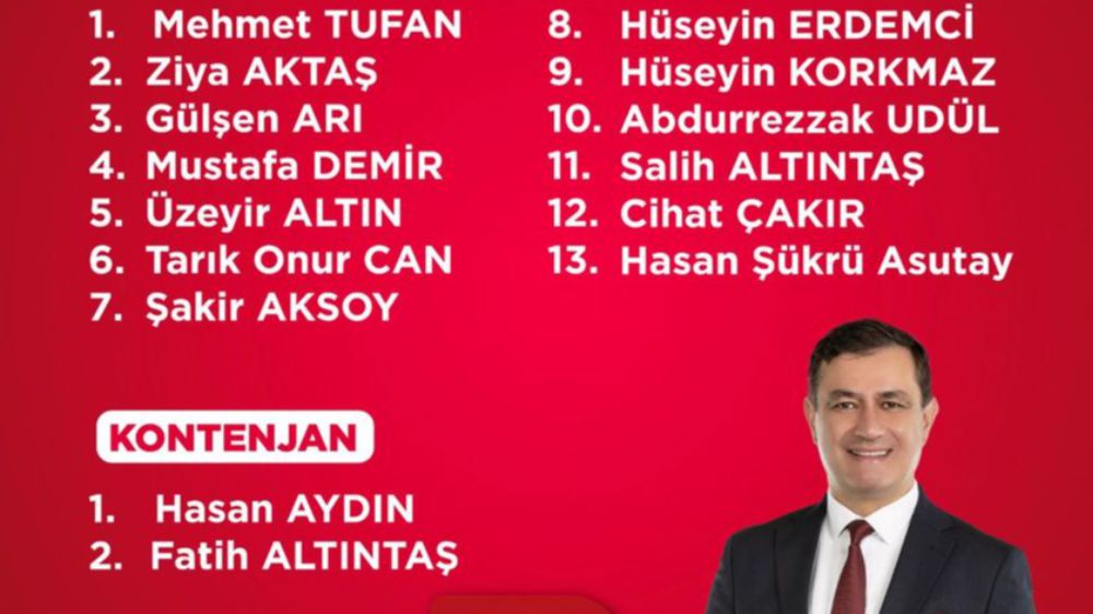 Antalya Elmalı Halil Öztürk Başkanlığında CHP meclis üyesi listesi