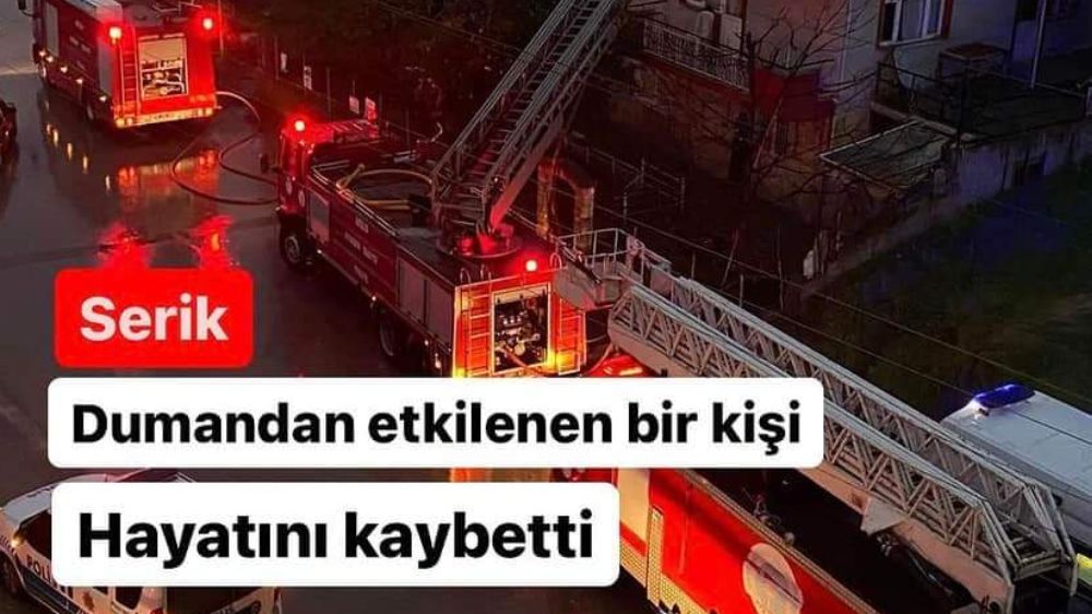 Antalya Serik Ev Yangını 1 Ölü