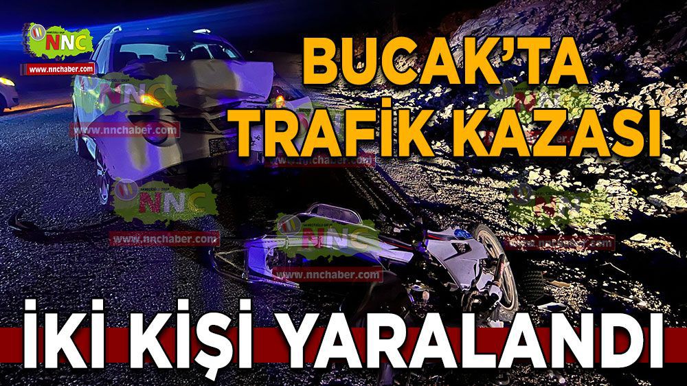 Burdur Bucak - Bucak'ta trafik kazası, 2 yaralı