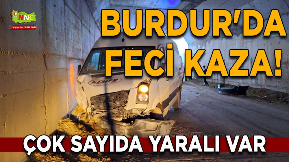 Burdur'da feci kaza! Öğrenci servisi ile otomobil çarpıştı Çok sayıda yaralı var
