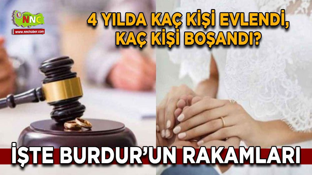 Burdur Haber - 4 yılda kaç kişi evlendi, kaç kişi boşandı?