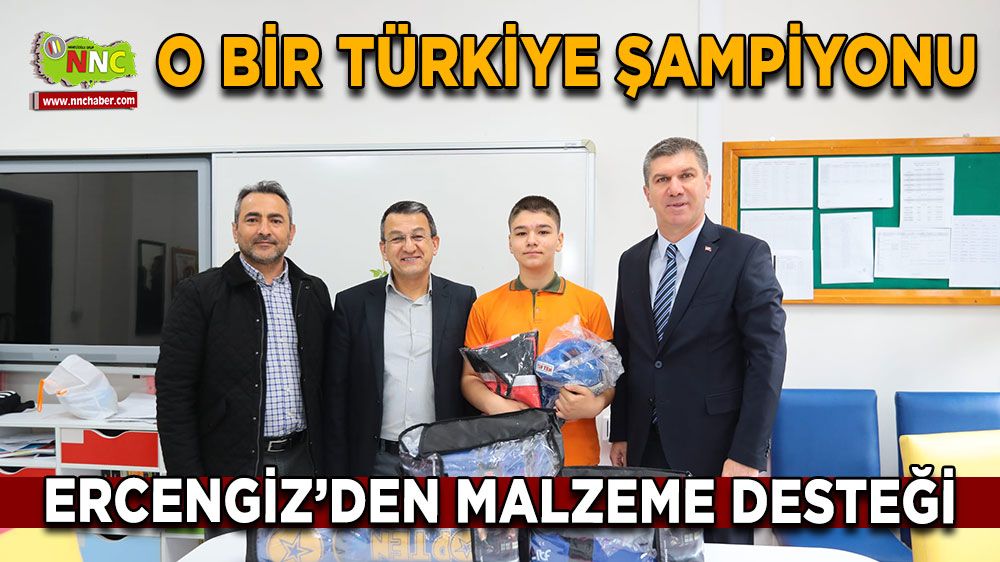 Ali Orkun Ercengiz'den Türkiye Şampiyonuna Malzeme Desteği