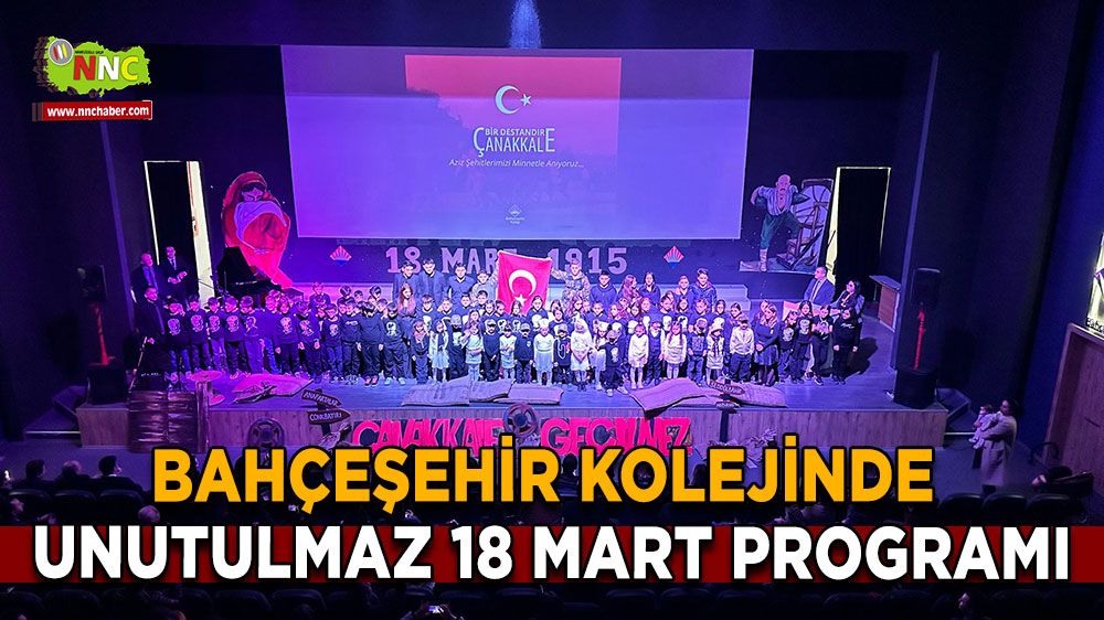 Burdur Bahçeşehir Koleji'nde Duygu Dolu 18 Mart Anma Programı