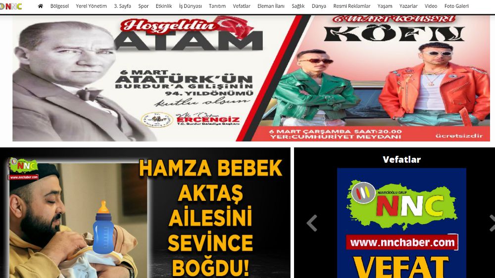 Burdur Belediyesi 6 Mart Konseri banneri