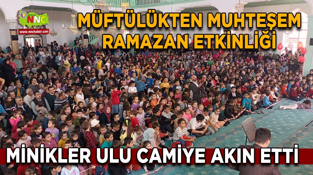 Burdur'un minikleri Ulu Camiye akın etti