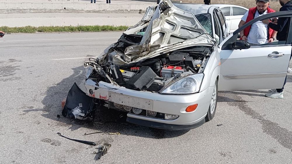 Çorum'da kaza;  1 kişi yaralandı