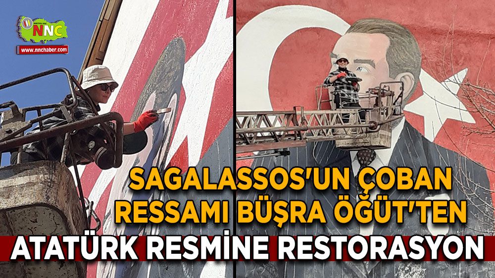 Sagalassos'un Çoban Ressamı Büşra Öğüt'ten Atatürk Resmine Restorasyon