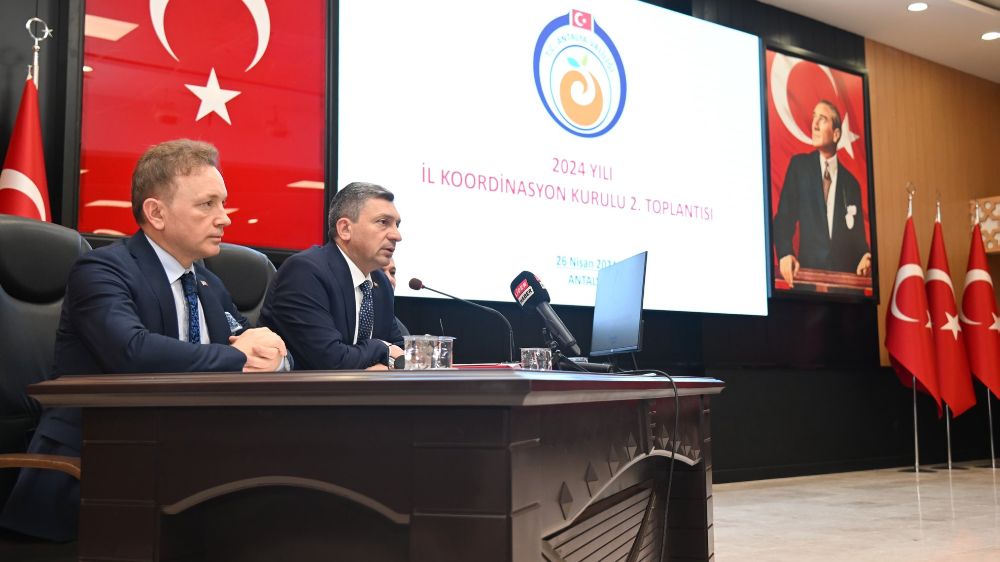 2024 yılının 2. İl Koordinasyon Kurulu Toplantısı Antalya Valisi Hulusi Şahin başkanlığında gerçekleşti