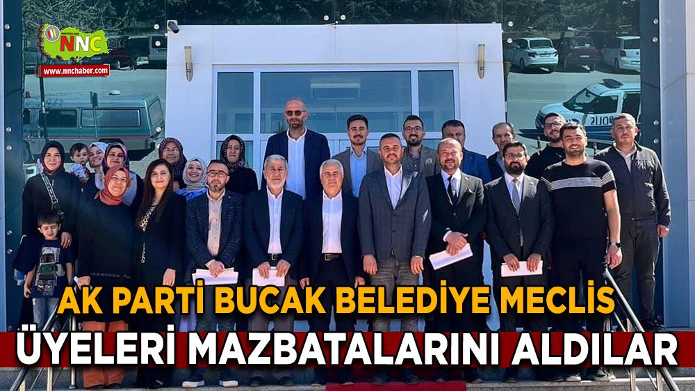 AK Parti Bucak Belediye Meclis üyeleri mazbatalarını aldı