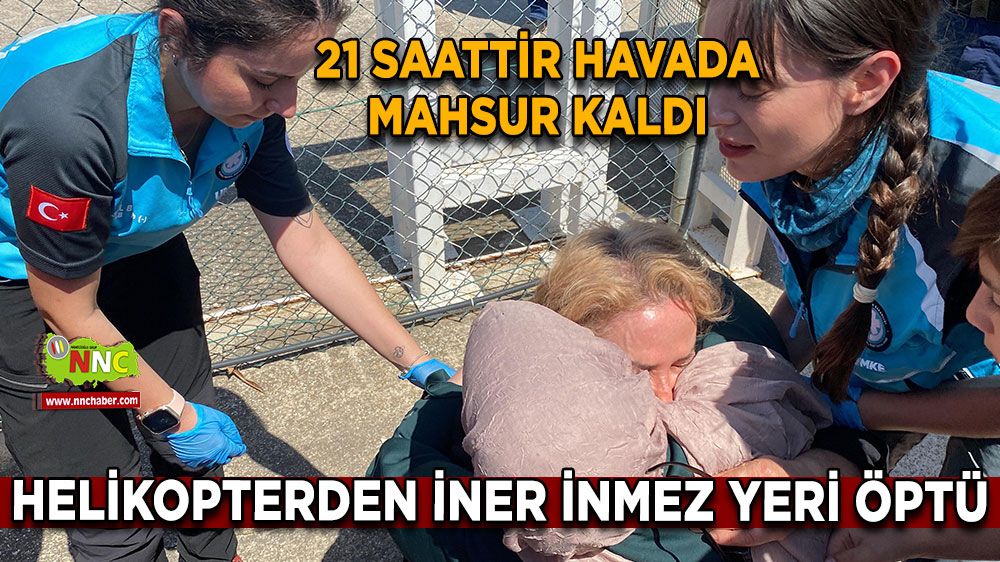 Antalya'da teleferik kazası sonrası kurtarıldı! Piste iner inmez yeri öptü