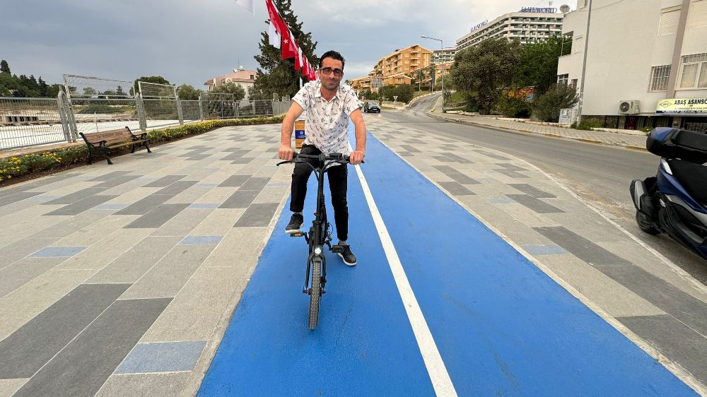 Aydın'da  bisiklet yolu kullanıcılarından tam not alıyor