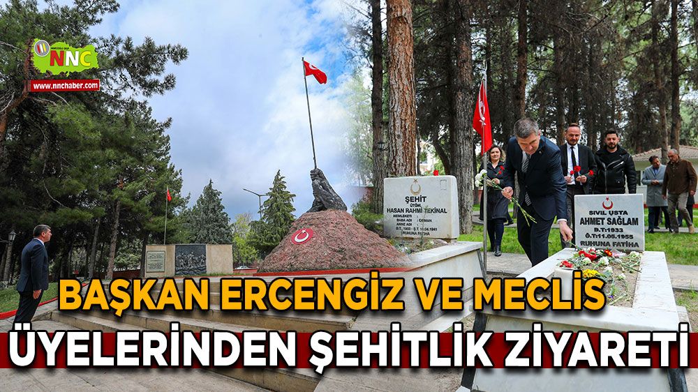 Başkan Ercengiz ve meclis üyelerinden kahraman şehitlere ziyaret