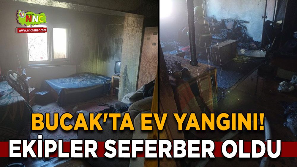 Bucak'ta ev yangını! Ekipler seferber oldu