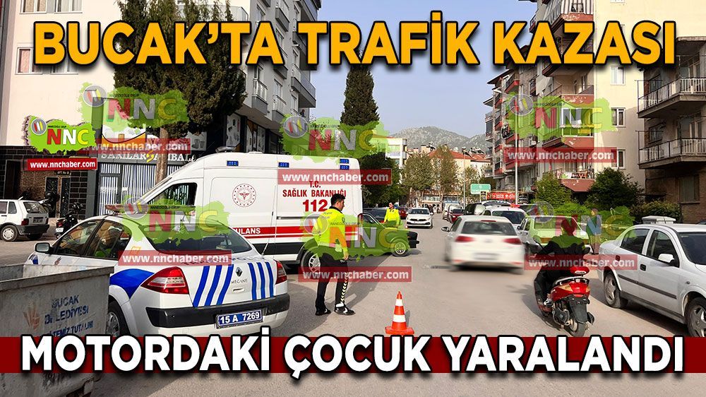 Bucak'ta Otomobil ve Motosiklet Çarpışması: Çocuk Yaralandı!
