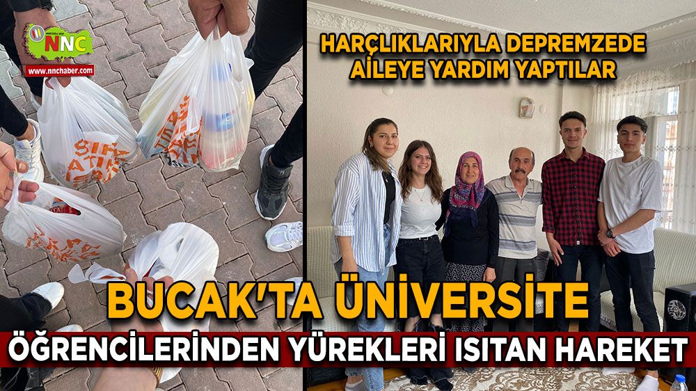 Bucak'ta üniversite öğrencilerinden yürekleri ısıtan hareket