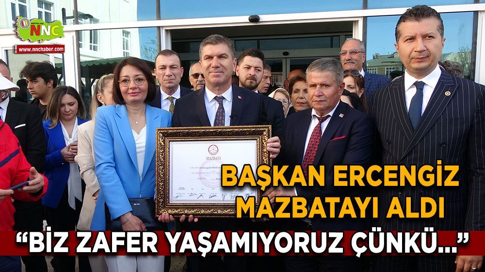 Burdur Belediye Başkanı Ali Orkun Ercengiz mazbatayı aldı