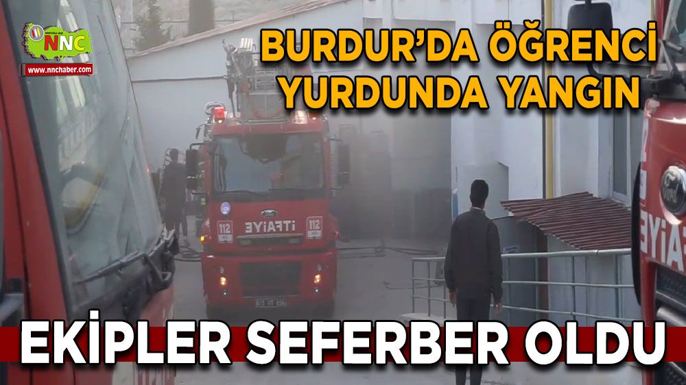 Burdur'da öğrenci yurdundan dumanlar yükseldi