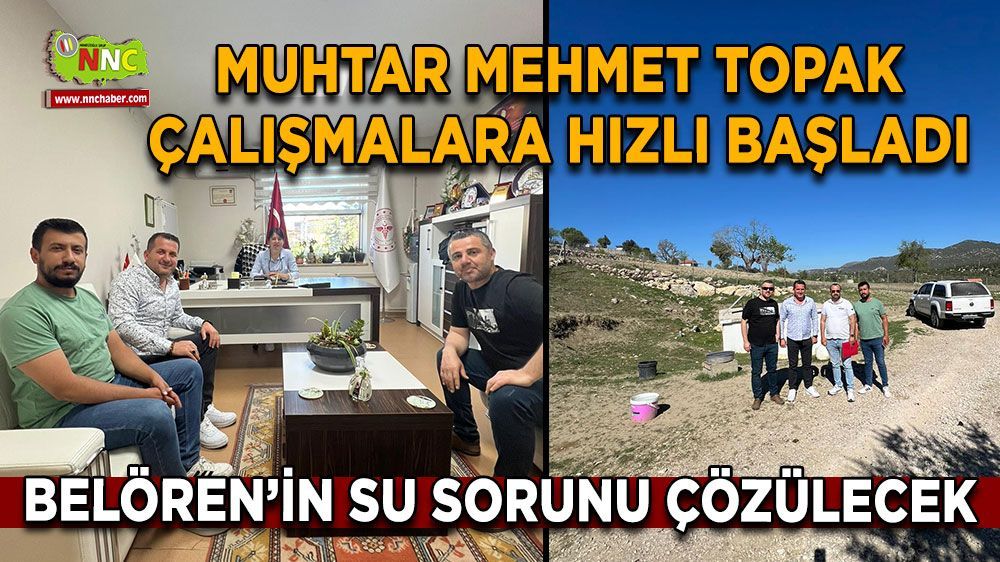 Muhtar Mehmet Topak su sorunu için kolları sıvadı