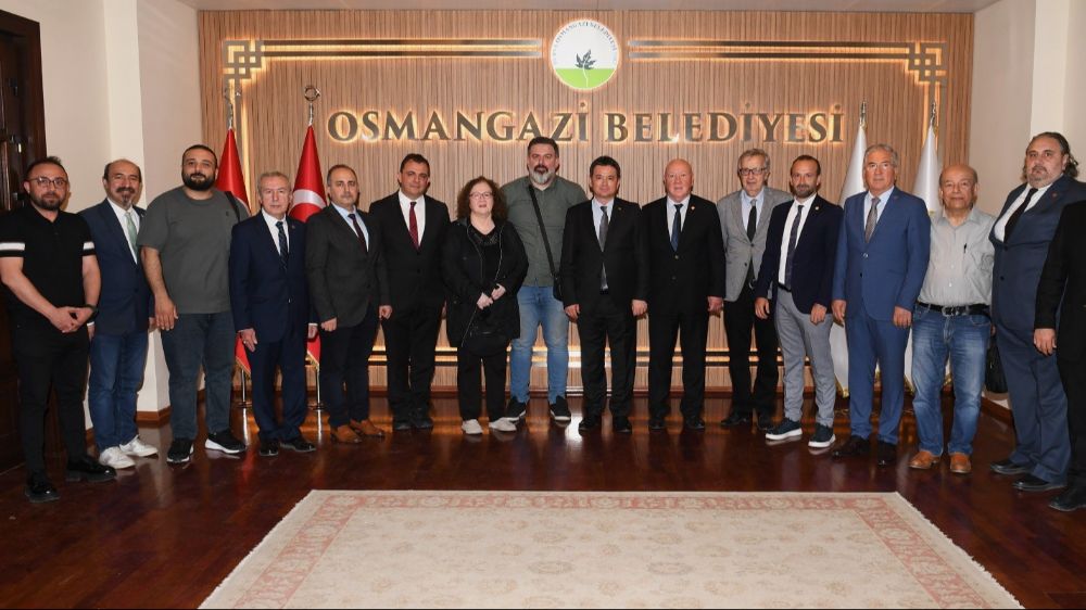 Osmangazi Belediye Başkanı Erkan Aydın'a Bursa Gazeteciler Cemiyeti Ziyareti