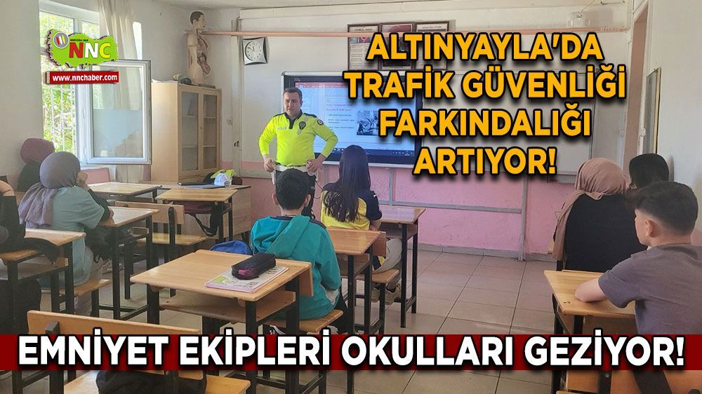 Altınyayla'da Okullarda Trafik Güvenliği Eğitimi