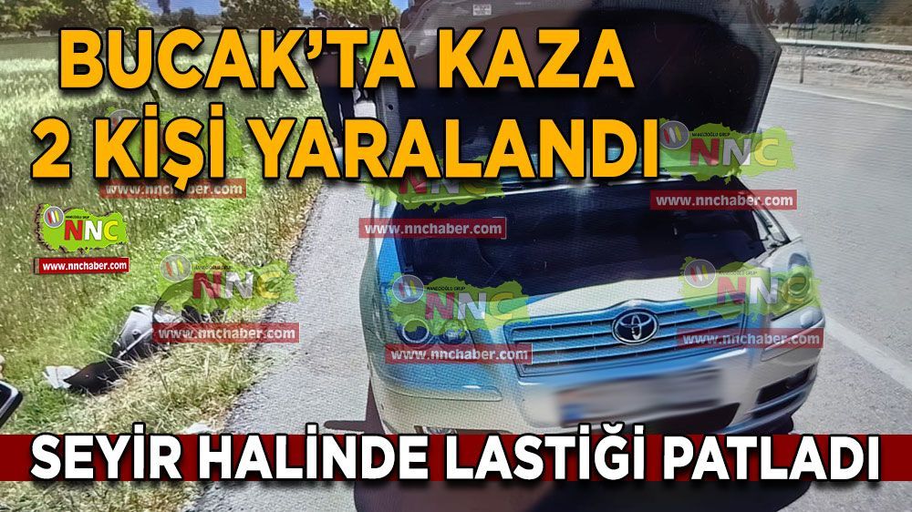 Antalya Burdur Karayolu üzerinde seyir halinde kaza! 2 yaralı