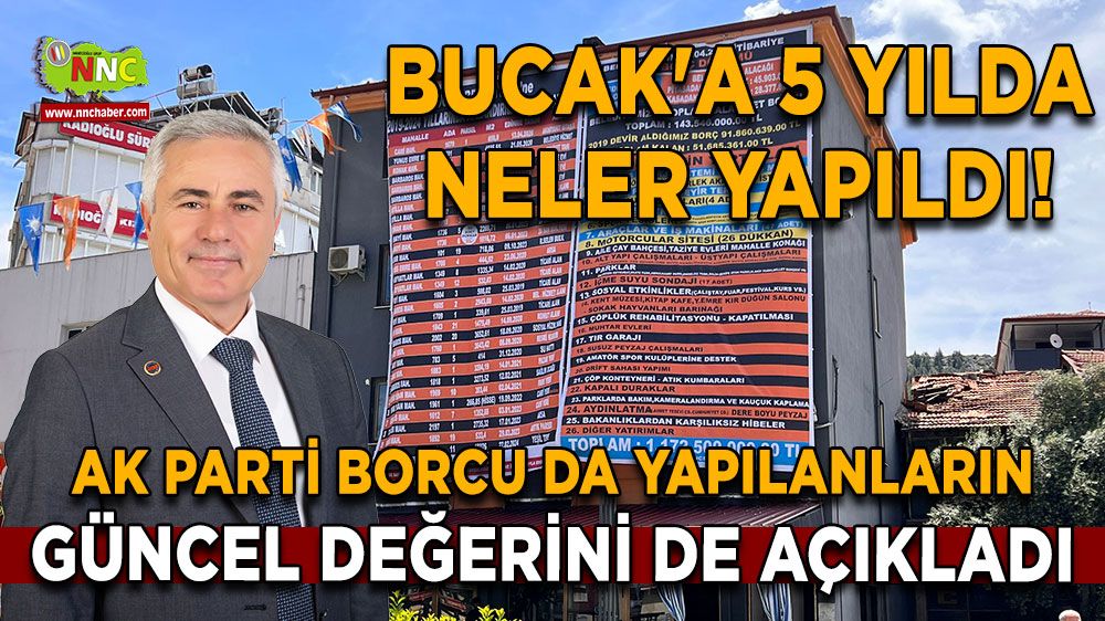 Bucak'a 5 yılda neler yapıldı! AK Parti borcu da yapılanların güncel değerini de açıkladı