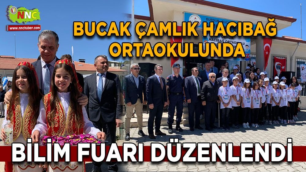 Bucak Çamlık Köyü Hacıbağ Ortaokulu'nda  Bilim Fuarı Gerçekleşti