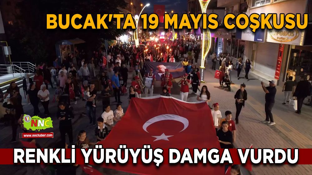 Bucak'ta 19 Mayıs coşkusu! Renkli yürüyüş damga vurdu