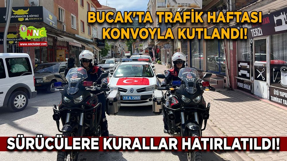 Bucak'ta Trafik Haftası Konvoyla Kutlandı!  