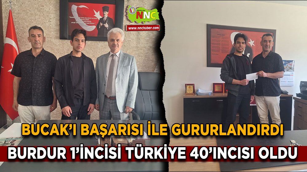 Bucaklı öğrenci Burdur il birincisi ve Türkiye 40'ıncısı oldu