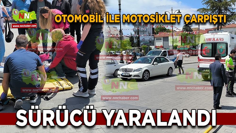 Burdur'da kaza ! Sürücü yaralandı!