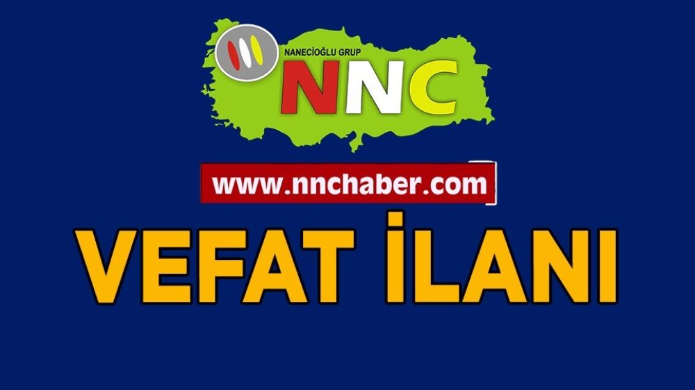 Burdur Vefat Hatice Hiraman Şenol