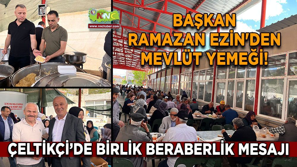 Çeltikçi Belediye Başkanı Ramazan Ezin, Mevlüt Yemeğiyle Halkı Bir Araya Getirdi!