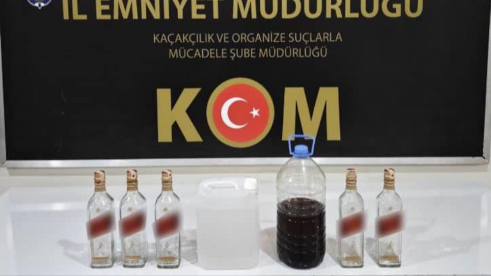 Erzincan'da sahte içki operasyonu!