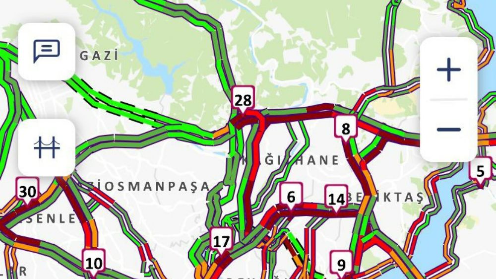 İstanbul'da Trafik Yoğunluğu Arttıkça Artıyor