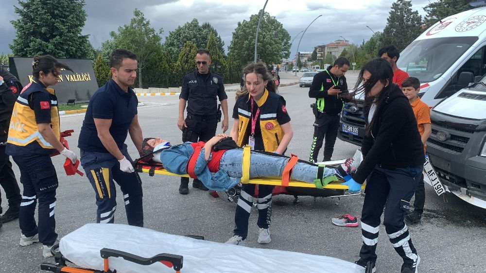 Karaman'da Kavşakta kaza: 1 Yaralı
