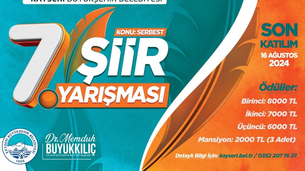 Kayseri'de  Geleneksel Şiir Yarışması heyecanı başladı 
