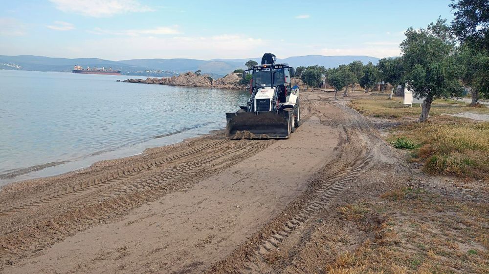 Milas Belediyesi sahilleri yaza hazırlıyor
