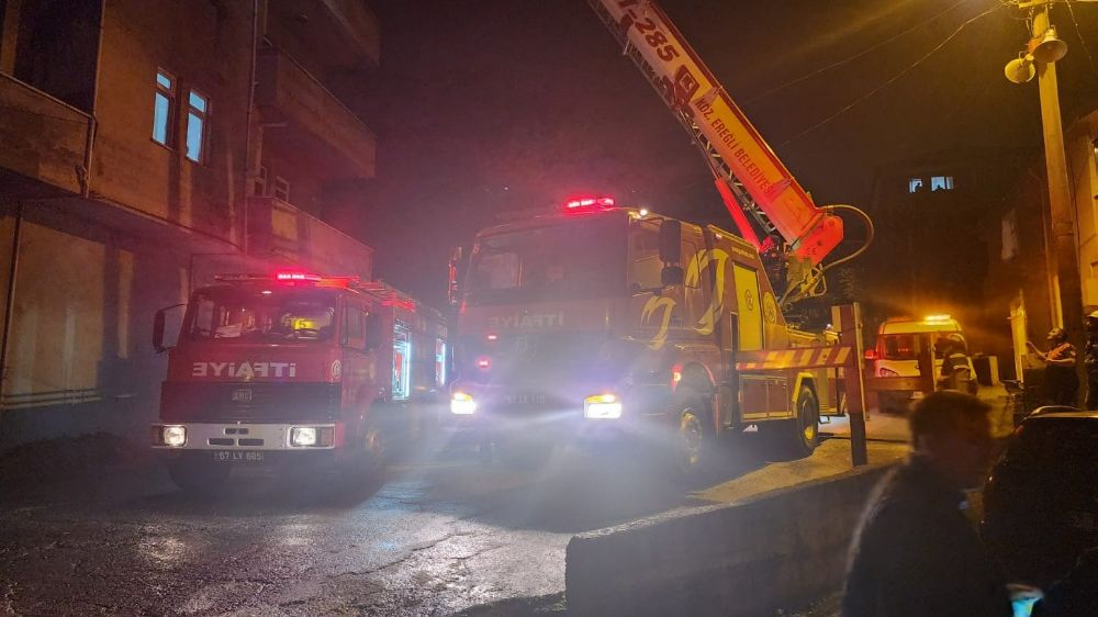 Zonguldak Ereğli'de ev yangını!