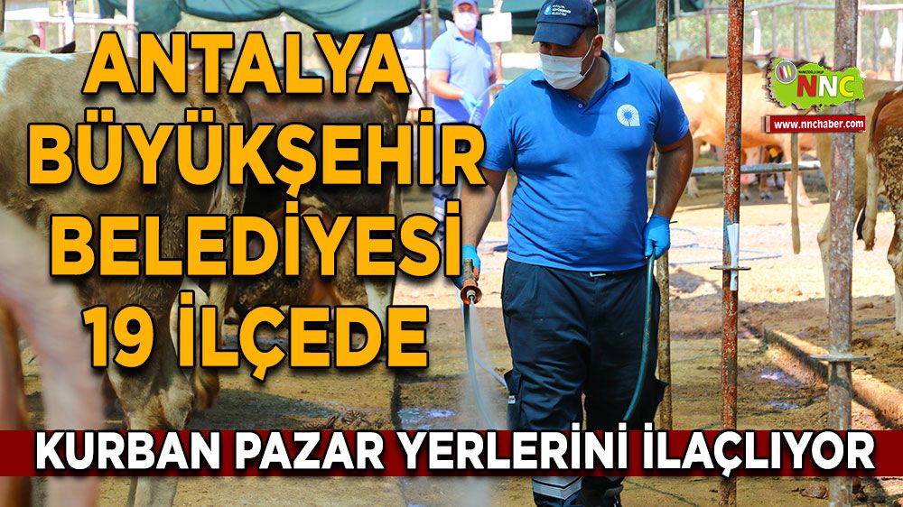 Antalya Büyükşehir Belediyesi Kurban pazar yerlerini ilaçlıyor