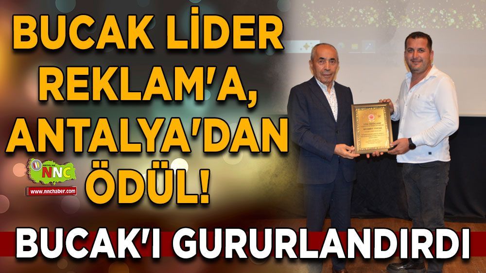 Antalya'dan Bucak Lider Reklama ödül 