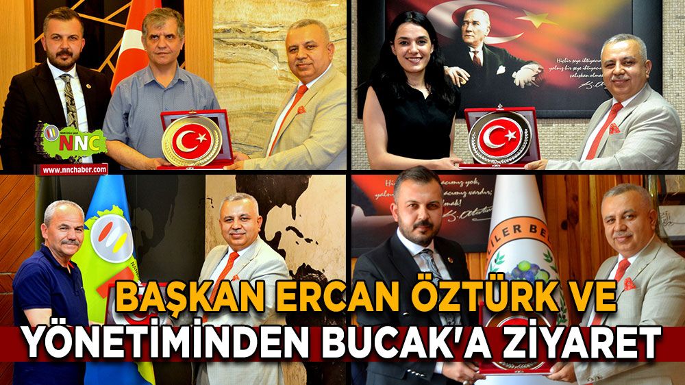 Başkan Ercan Öztürk ve yönetiminde Bucak'a ziyaret! Plaket takdim etti