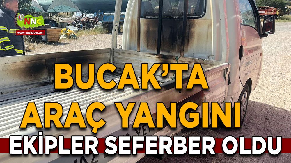 Bucak'ta aracın kasasındaki oksijen tüpü yandı! 