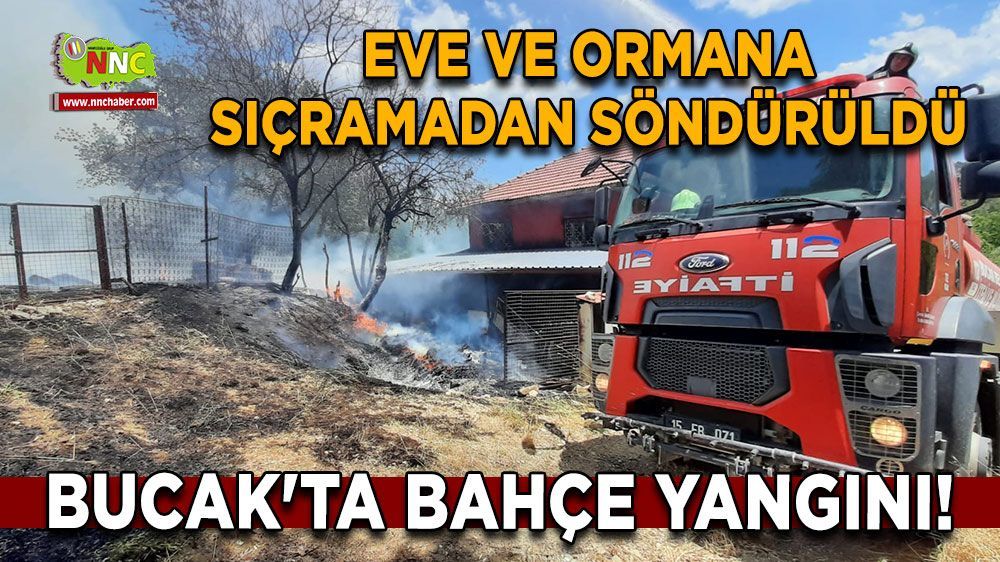 Bucak'ta bahçe yangını! Ekipler seferber oldu