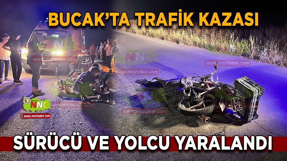Bucak'ta kaza! Sürücü ve yolcu yaralandı 