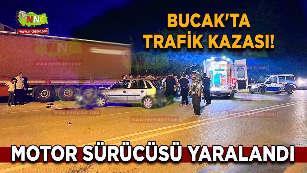 Burdur'da trafik kazası! Motosiklet sürücüsü yaralandı