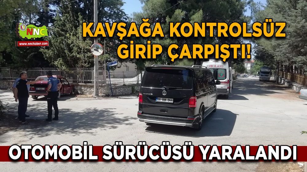Burdur'da trafik kazası! Sürücü yaralandı